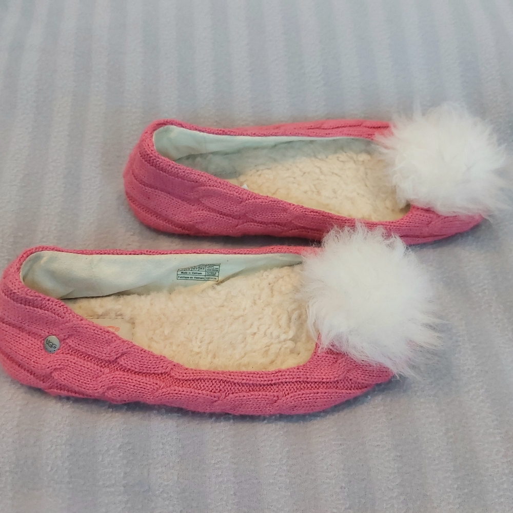 Ugg Australia Andi Pom-Pom Slipper, Size 7, Pink